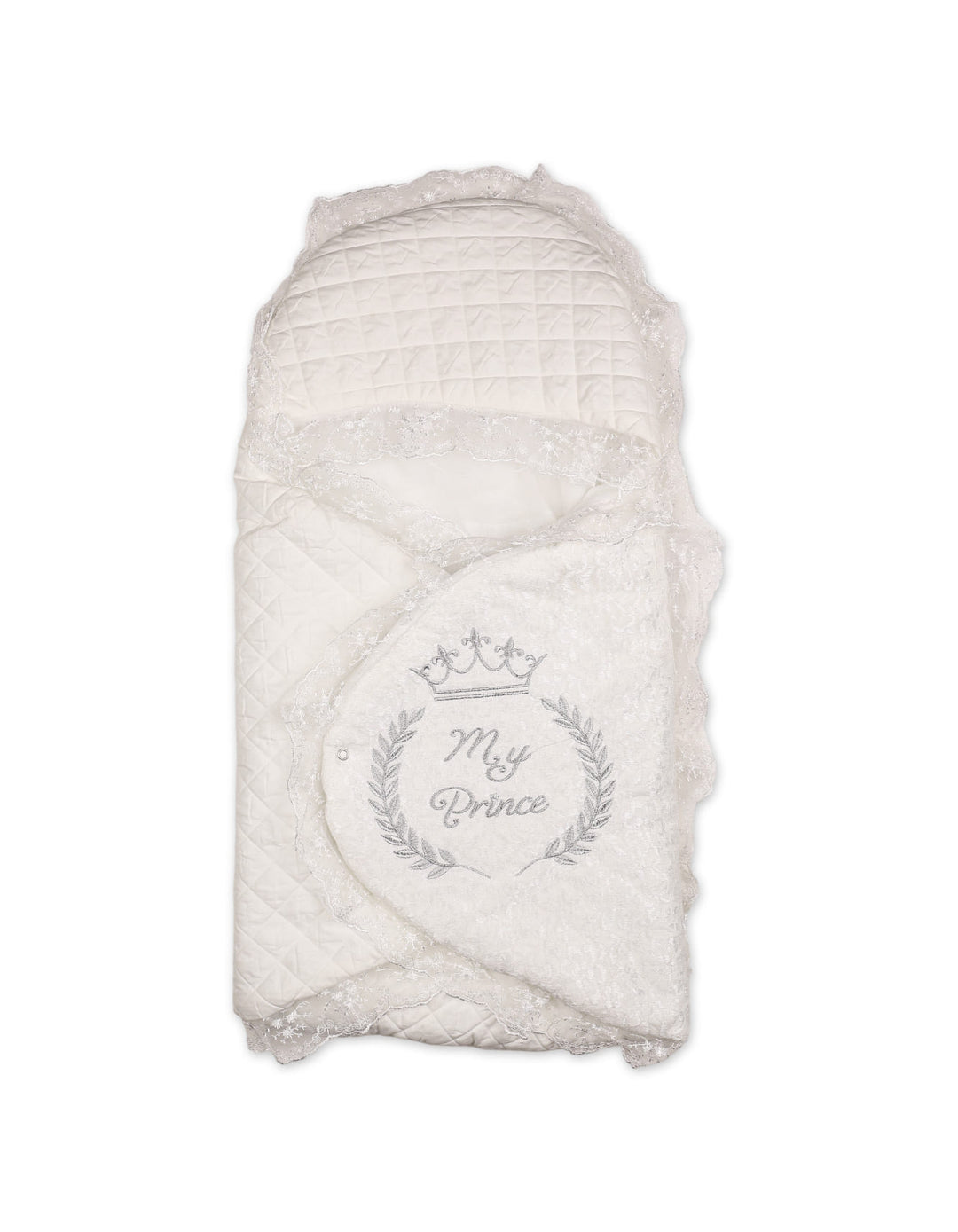 Newborn Boy Carry Nest My Prince White at Zubaidas