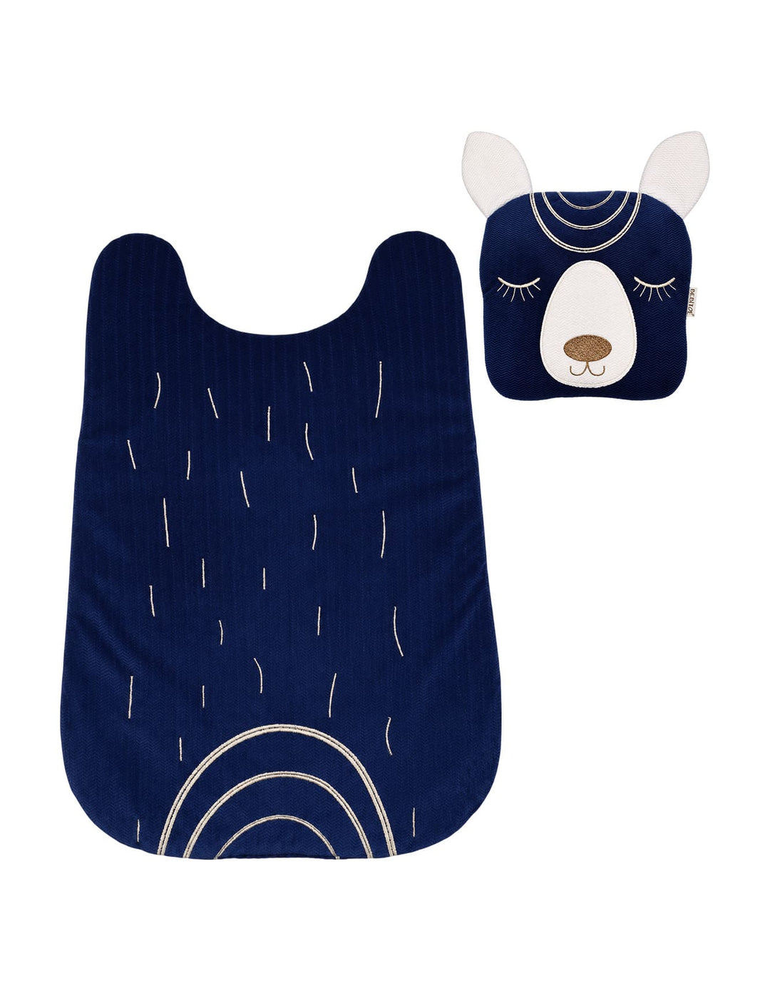 Newborn Boy Changing Mat with Pillow Navy Blue at Zubaidas