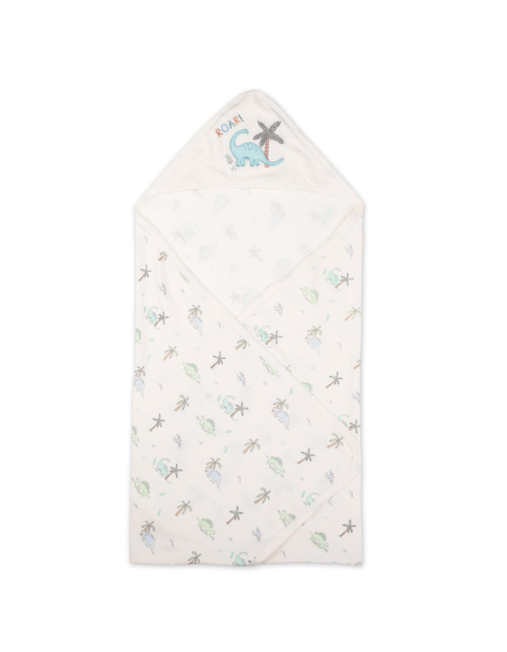 Newborn Boy Clothing Gift Set 8 Pcs Dino Adventure Light Blue and White at Zubaidas Official Pakistan