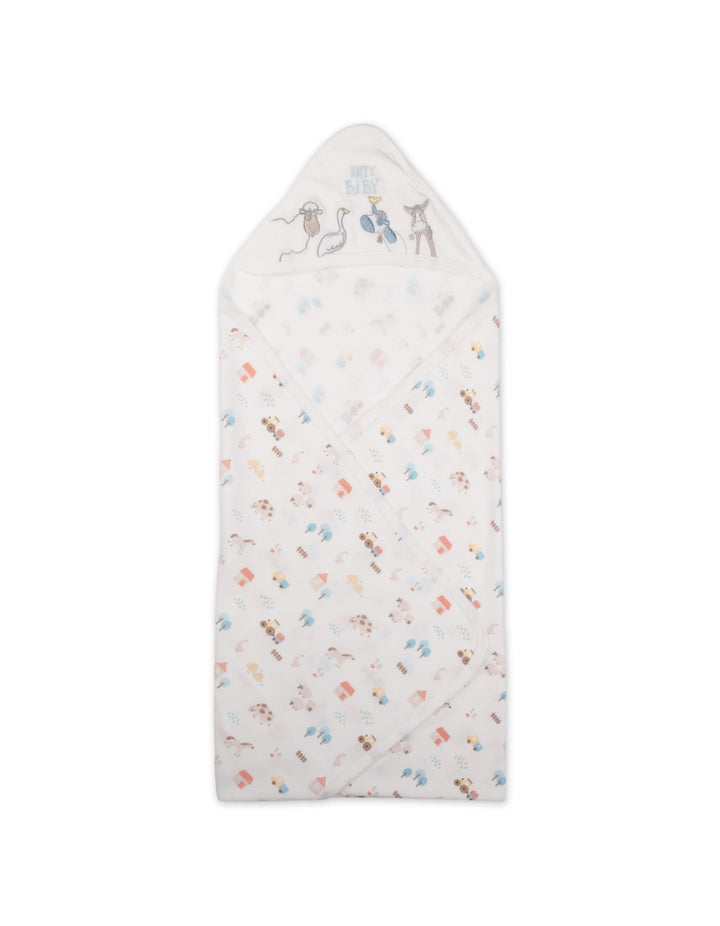 Newborn Boy Clothing Gift Set 8 Pcs Safari Blue and White at Zubaidas Official Pakistan