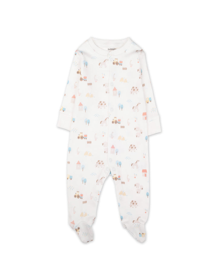 Newborn Boy Clothing Gift Set 8 Pcs Safari Blue and White at Zubaidas Online Pakistan