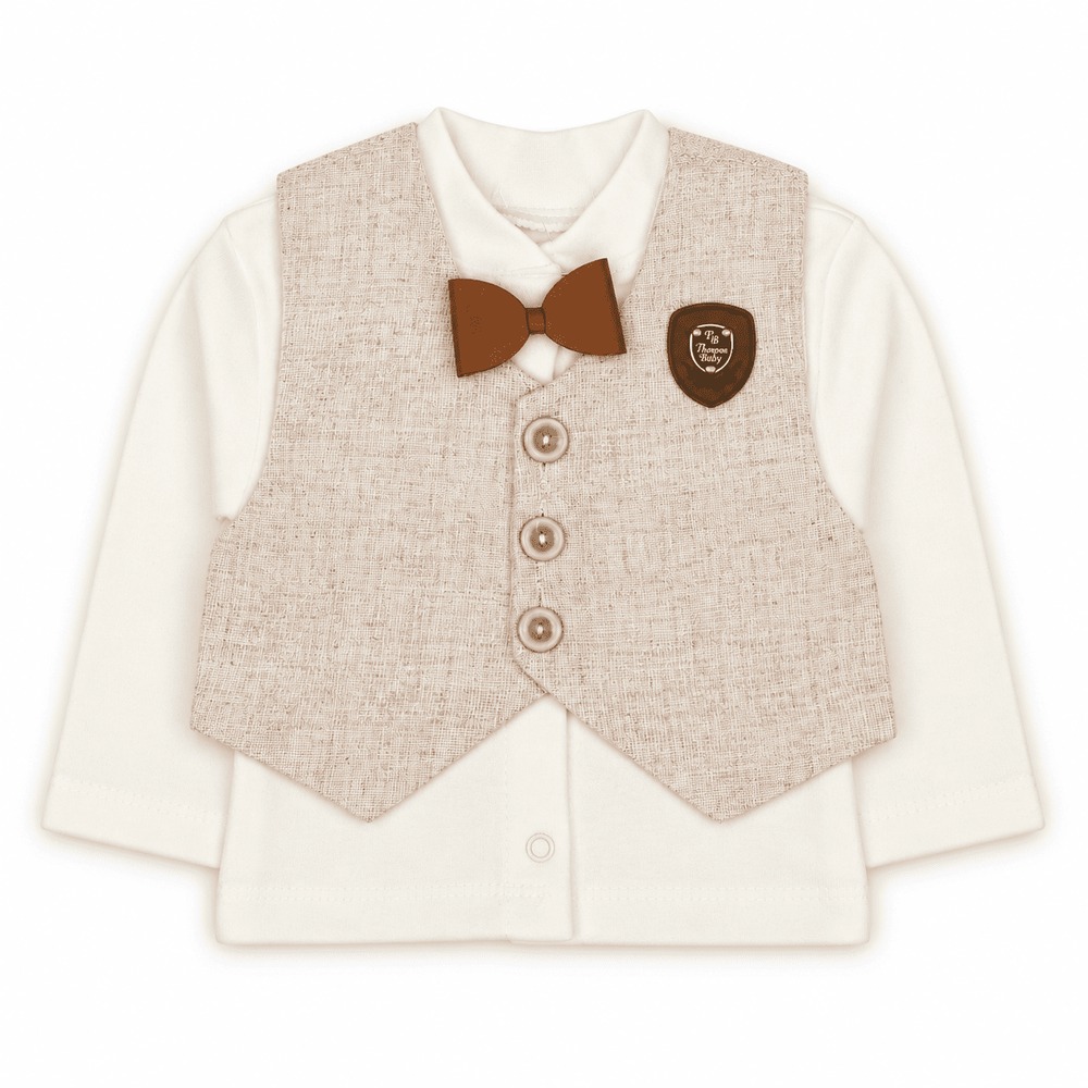 Newborn Boy Gift Set 6 Pcs White and Beige at Zubaidas Official Pakistan