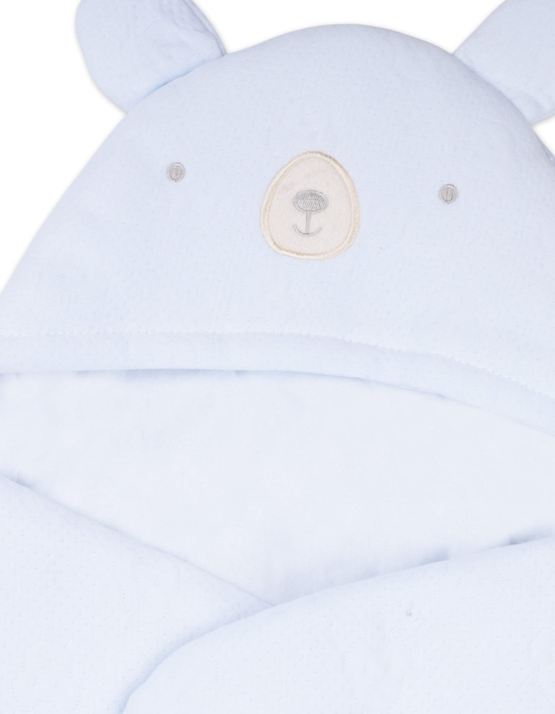 Newborn Boy Hooded Carry Nest Bear Light Blue at Zubaidas Official Pakistan