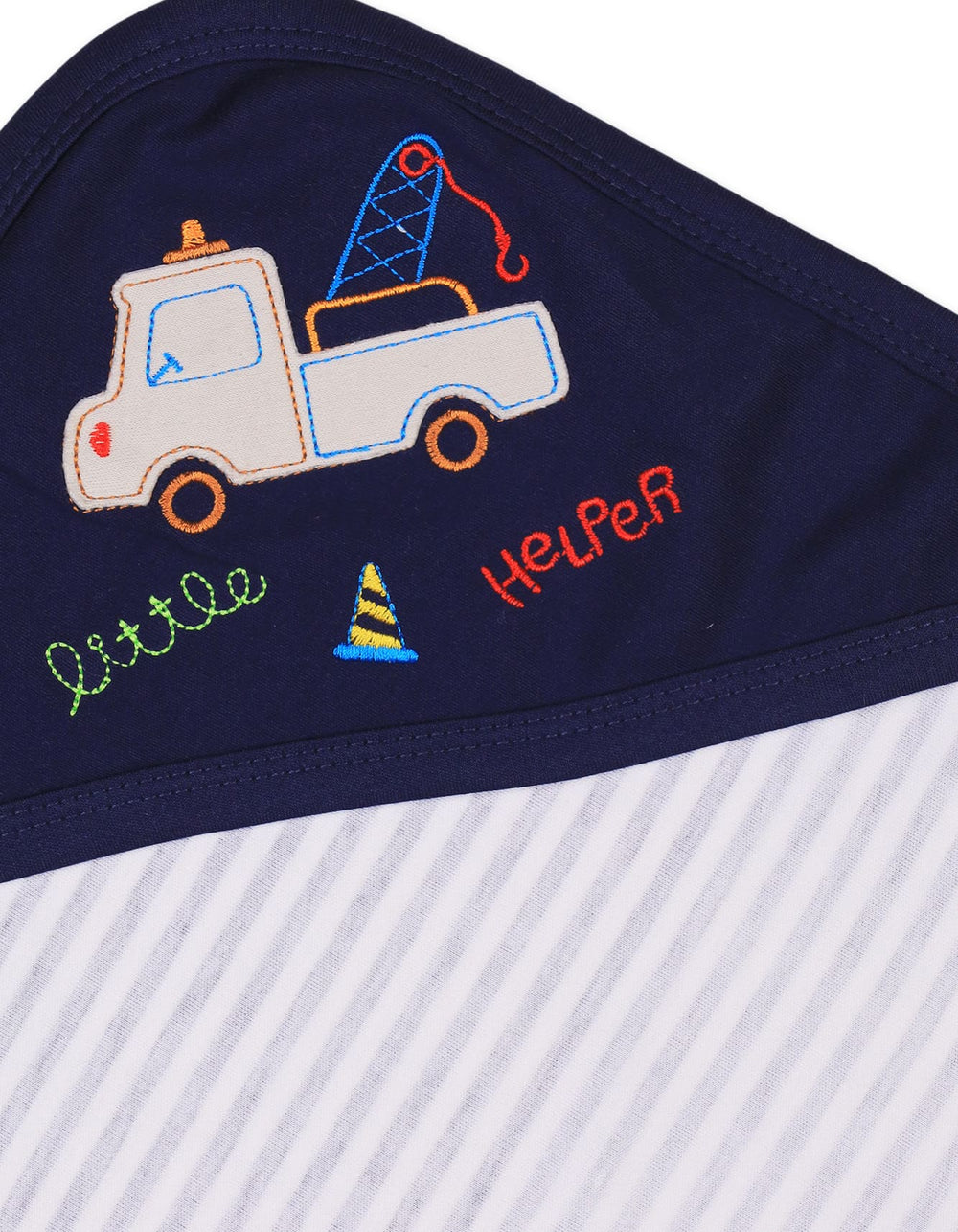 Newborn Boy Hooded Wrapping Sheet Navy Blue at Zubaidas Official Pakistan
