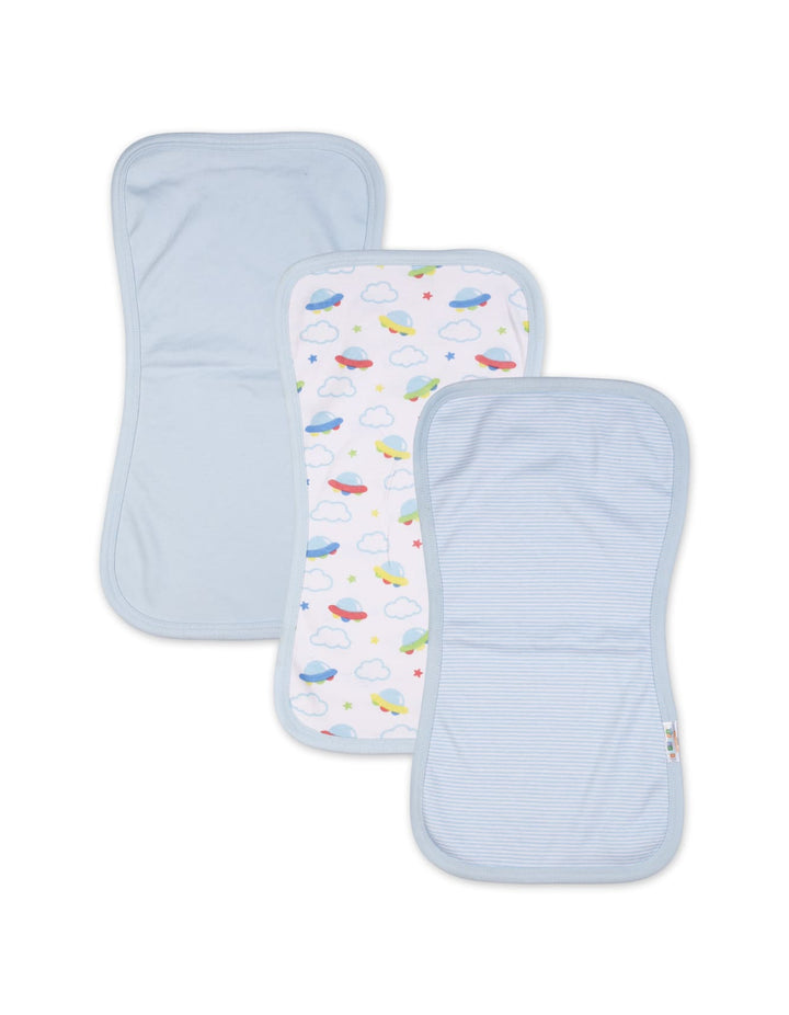 Newborn Boy Pack of 3 Burp Cloths Bambies Cloud Theme at Zubaidas