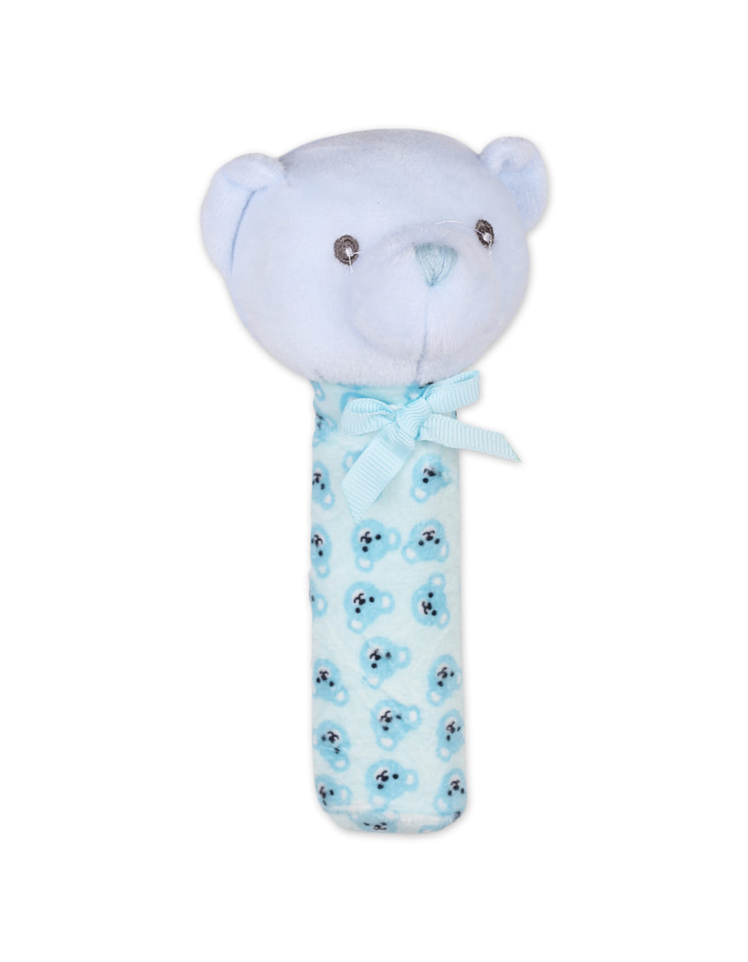 Newborn Boy Plush Rattle Toy Bear Blue at Zubaidas