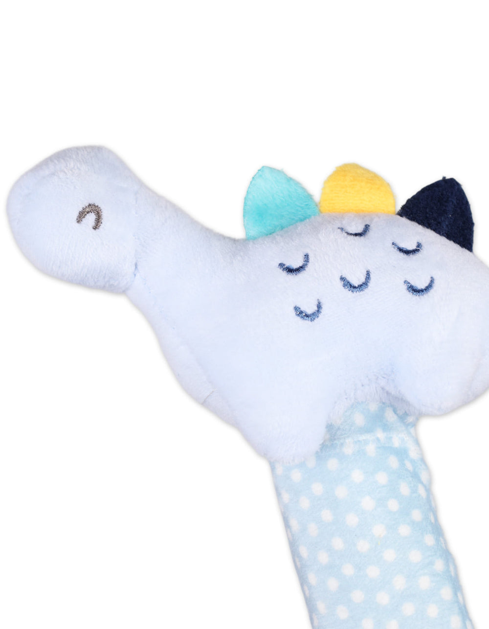 Newborn Boy Plush Rattle Toy Dino Blue at Zubaidas Pakistan