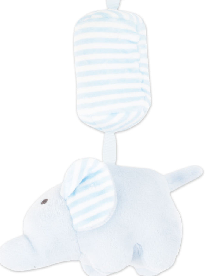 Newborn Boy Plush Toy with Hanging Ring Elephant Blue at Zubaidas Official Pakistan