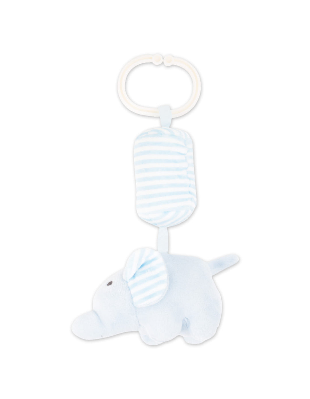 Newborn Boy Plush Toy with Hanging Ring Elephant Blue at Zubaidas