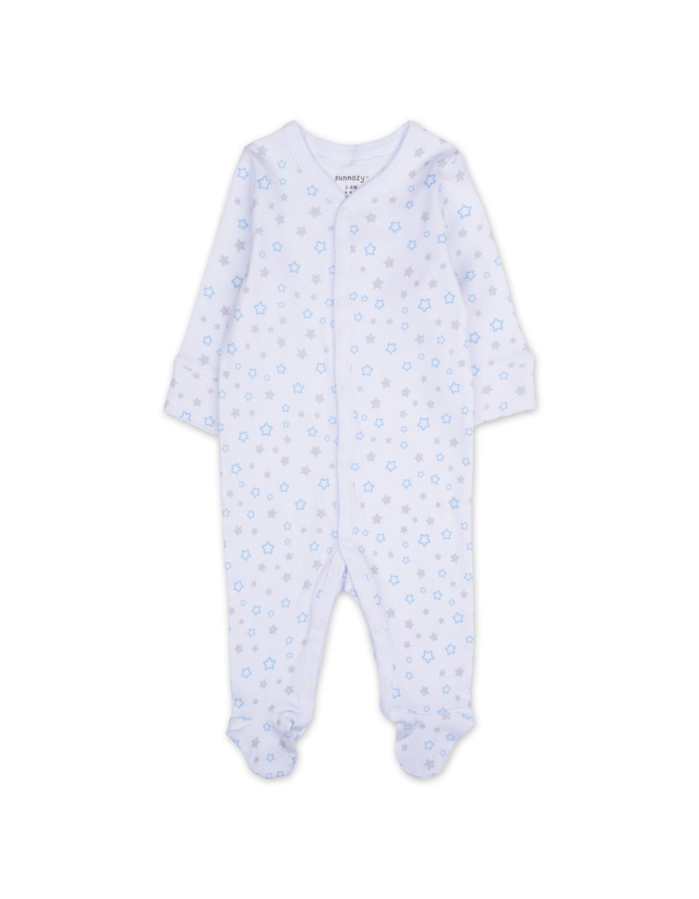 Newborn Boy Sleepsuit Pack of 3 Bear and Stars Blue at Zubaidas Official Pakistan