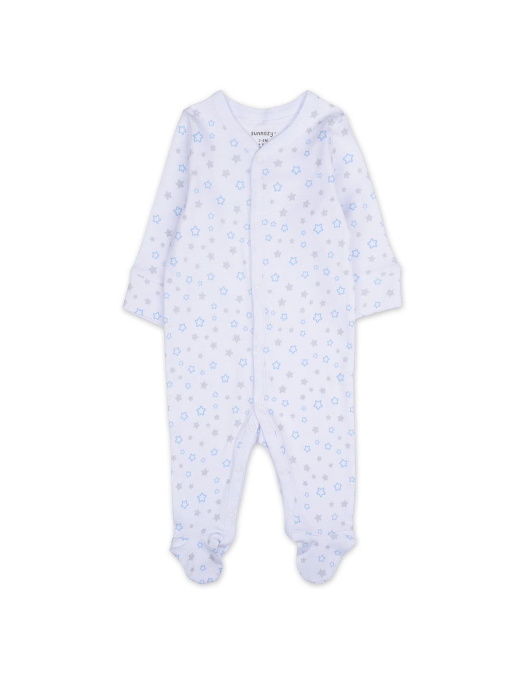 Newborn Boy Sleepsuit Pack of 3 Bear and Stars Blue at Zubaidas Official Pakistan