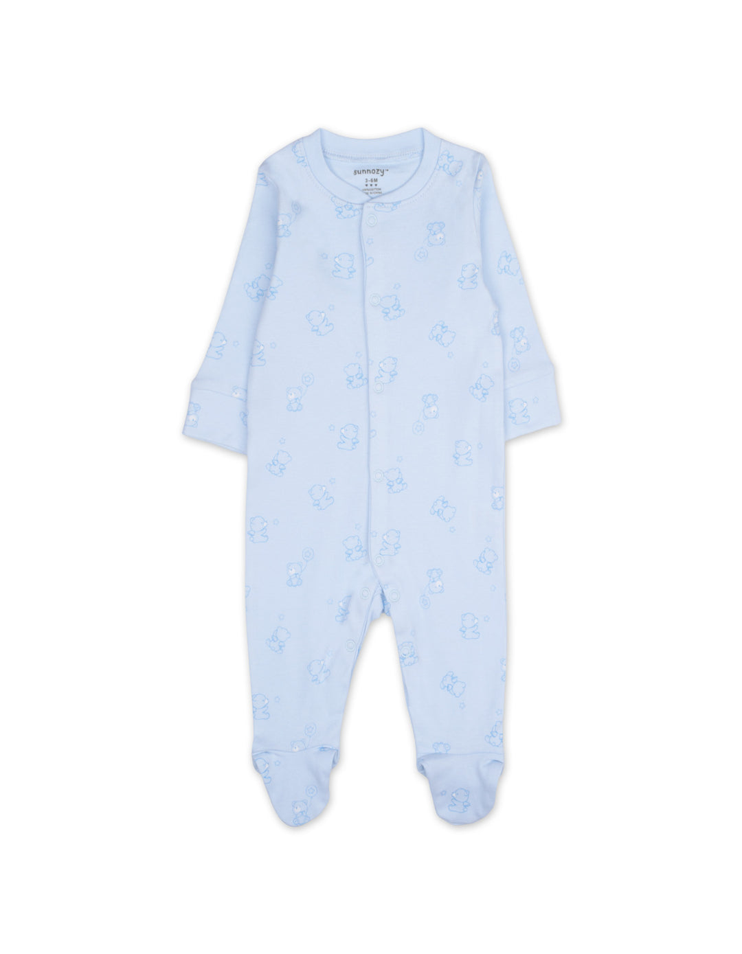 Newborn Boy Sleepsuit Pack of 3 Bear and Stars Blue at Zubaidas Number 1 Baby and Kids Store in Pakistan