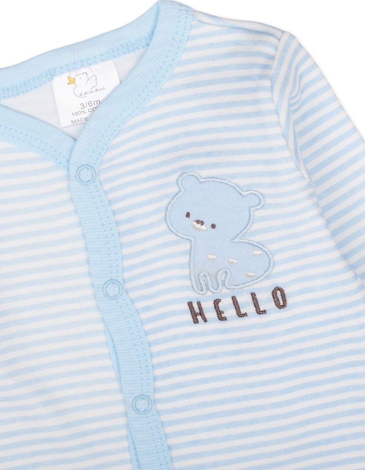 Newborn Boy Sleepsuit Pack of 3 Hello Friends at Zubaidas Online Pakistan