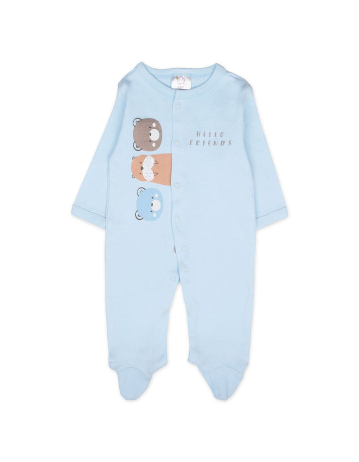 Newborn Boy Sleepsuit Pack of 3 Hello Friends at Zubaidas Best Online Baby and Kids Shop in Pakistan