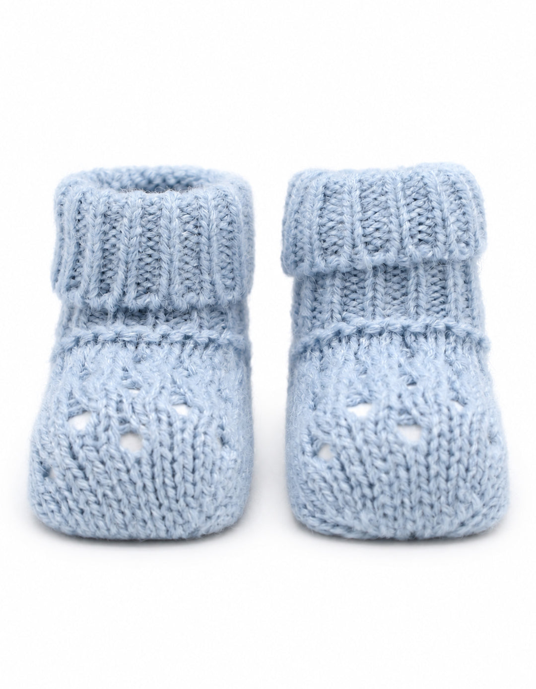 Newborn Boy Soft Knit Booties Blue at Zubaidas Official Pakistan