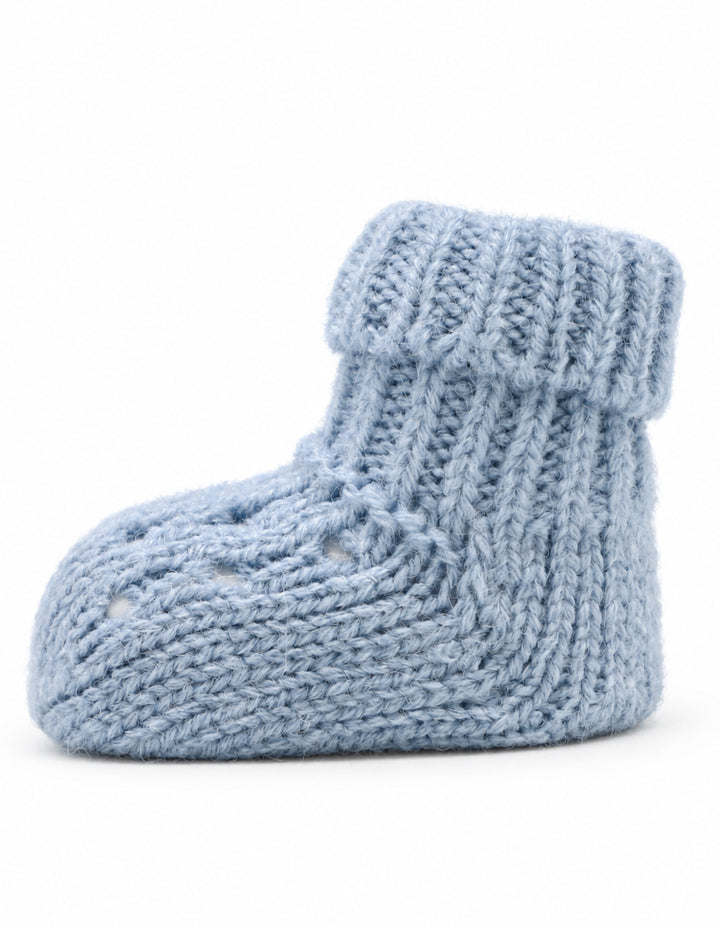 Newborn Boy Soft Knit Booties Blue at Zubaidas Best Online Baby and Kids Store in Pakistan