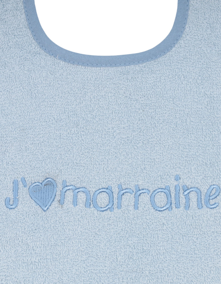 Newborn Boy Towel Bibs I Love Marraine Blue at Zubaidas Official Pakistan