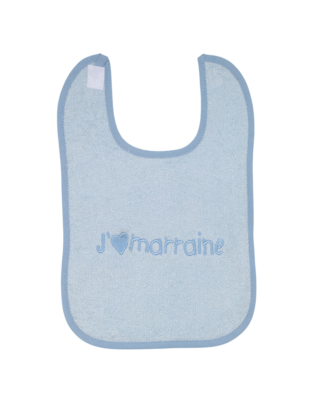 Newborn Boy Towel Bibs I Love Marraine Blue at Zubaidas