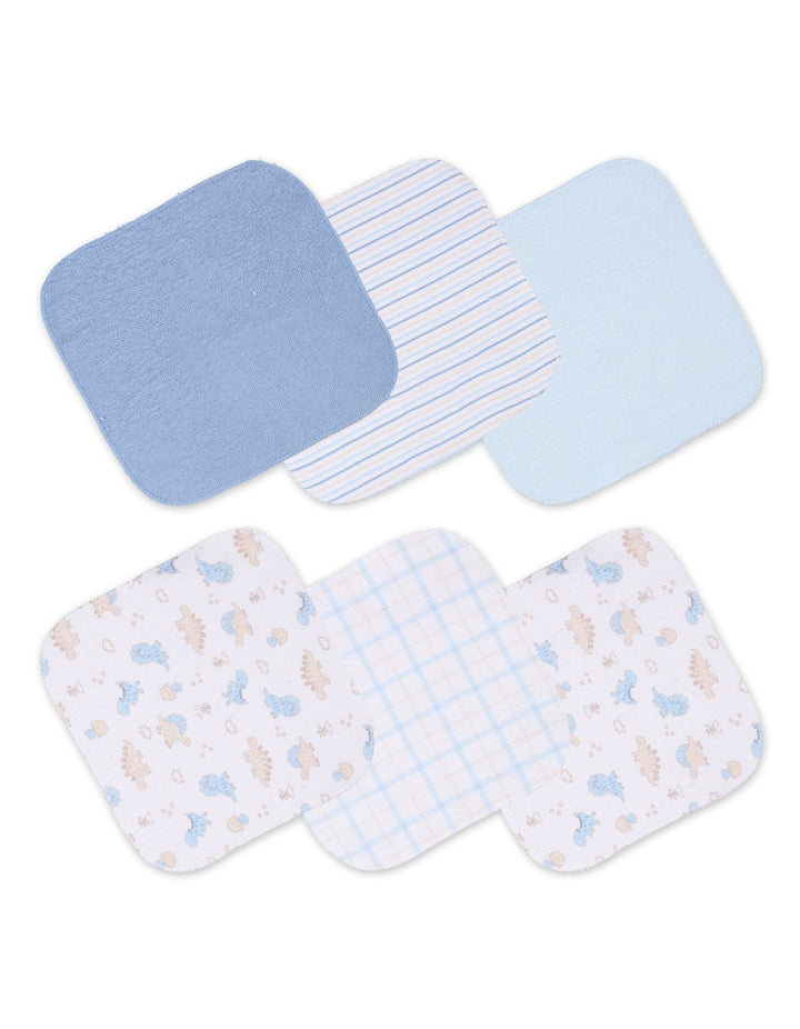 Newborn Boy Wash Cloths Pack of 12 Dino Multicolor at Zubaidas