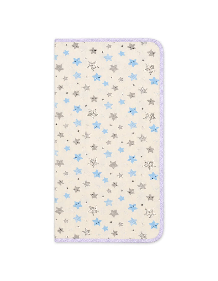 Newborn Boy Wrapping Sheet Star Off White and Blue at Zubaidas Online Pakistan