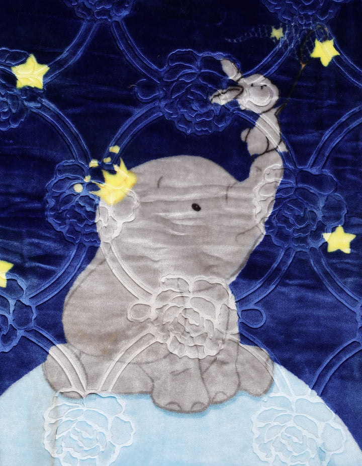 Newborn Boy Zipper Blanket Bambies Blue Elephant at Zubaidas Official Pakistan