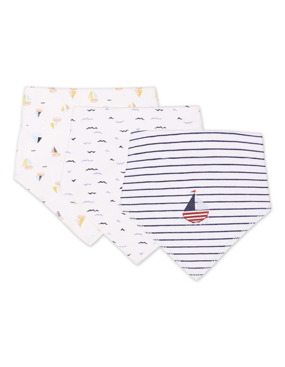 Newborn Boys Bibs Pack of 3 Bambies Ocean at Zubaidas