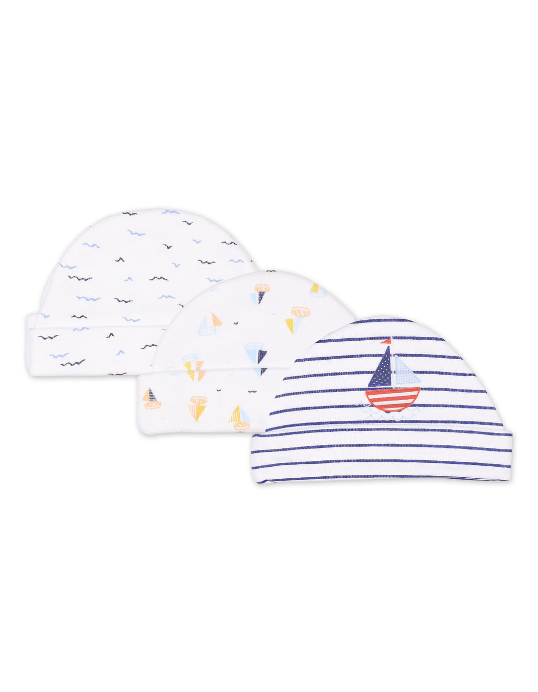 Newborn Boys Cap Pack of 3 Bambies Ocean at Zubaidas
