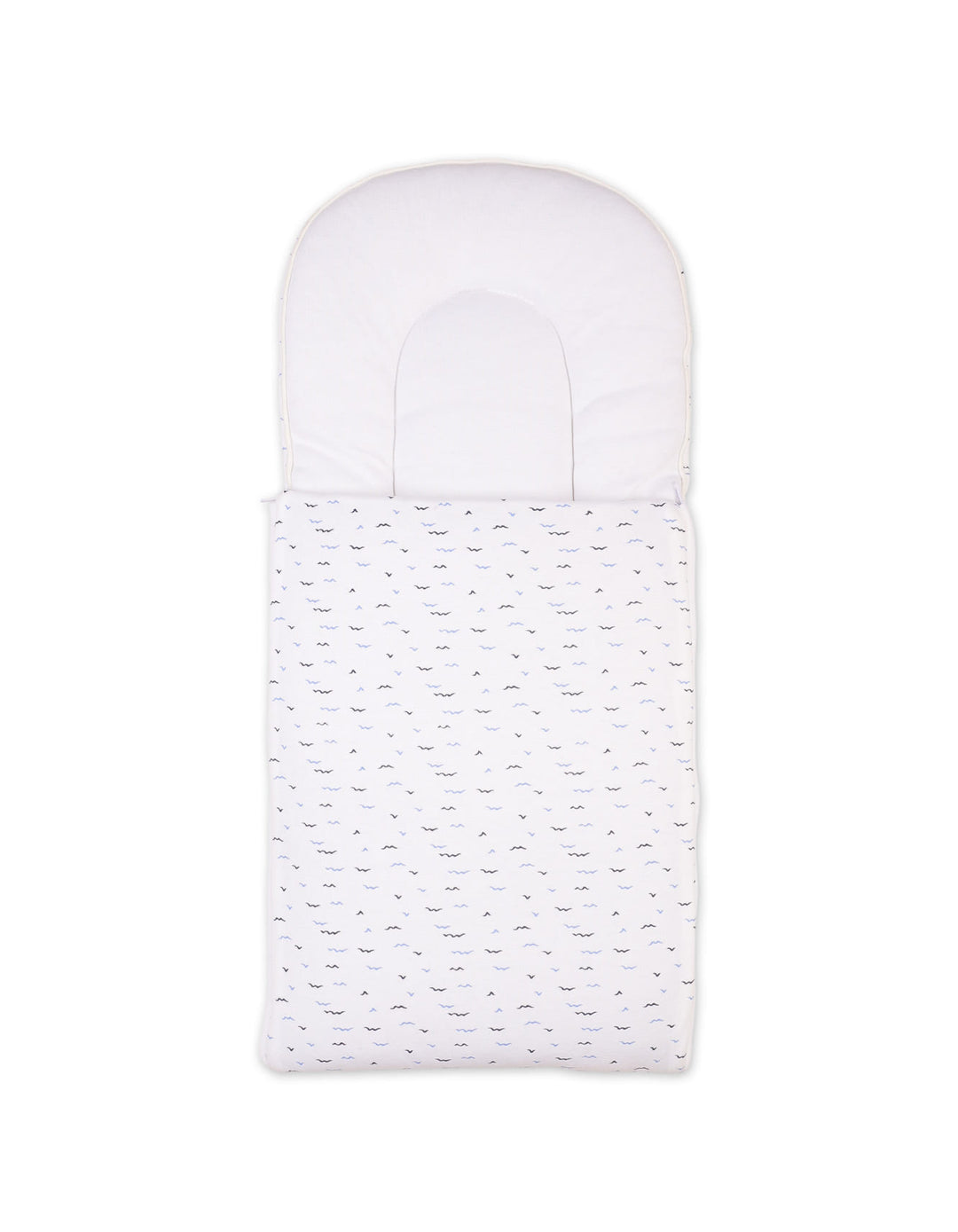 Newborn Boys Carry Nest Bambies Ocean Birds Printed White at Zubaidas