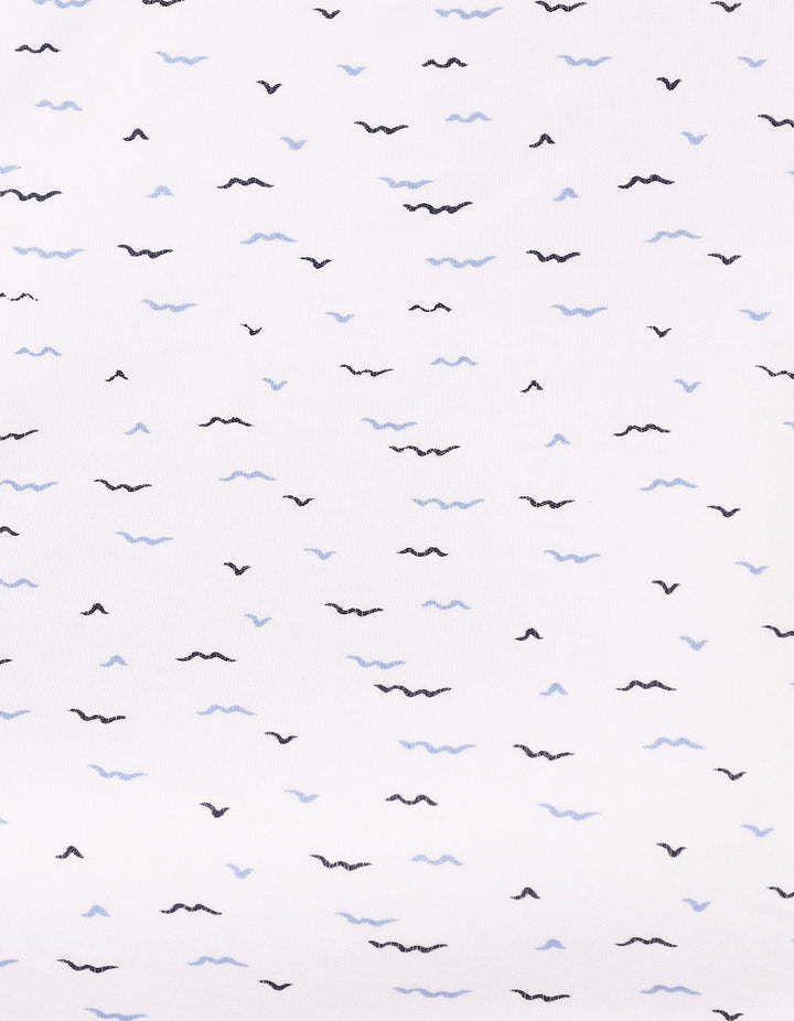 Newborn Boys Changing Sheet Bambies Ocean Birds Printed White at Zubaidas Official Pakistan