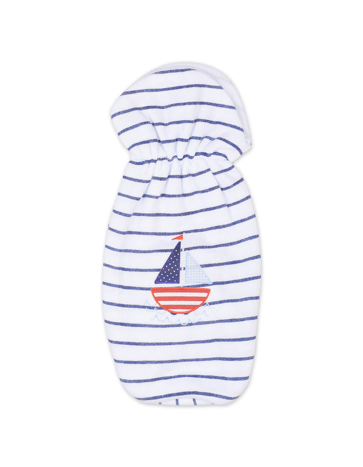 Infant Boys Feeder Cover Bambies Ocean Ships Printed White at Zubaidas