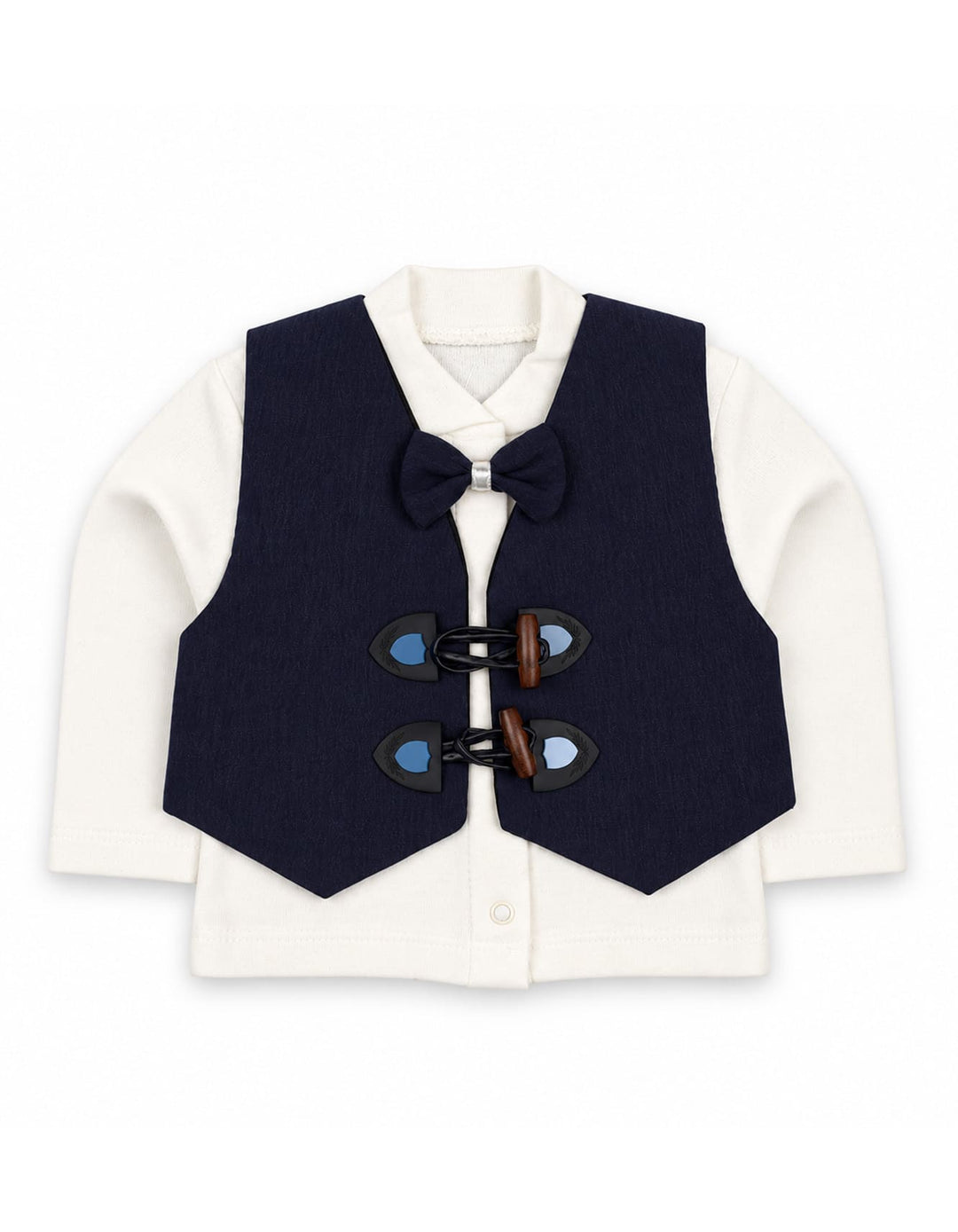 Newborn Boys Formal Outfit 6 Pcs Gift Set White and Navy Blue at Zubaidas Pakistan