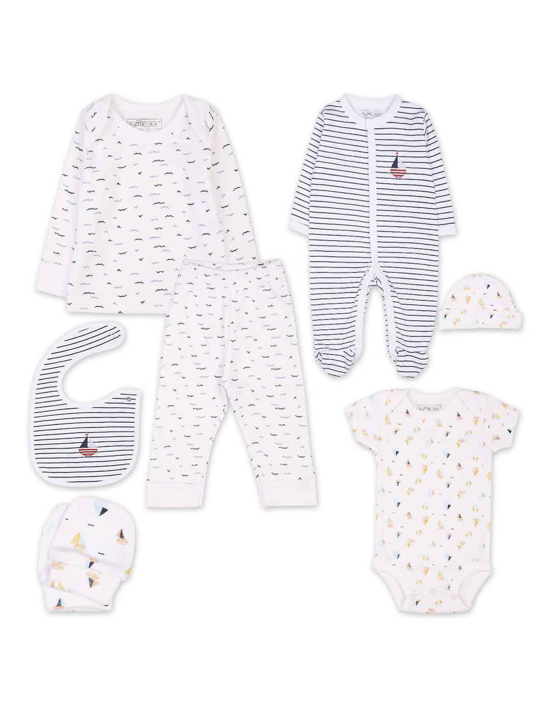 Newborn Boys Gift Set 7 Pieces Bambies Ocean at Zubaidas