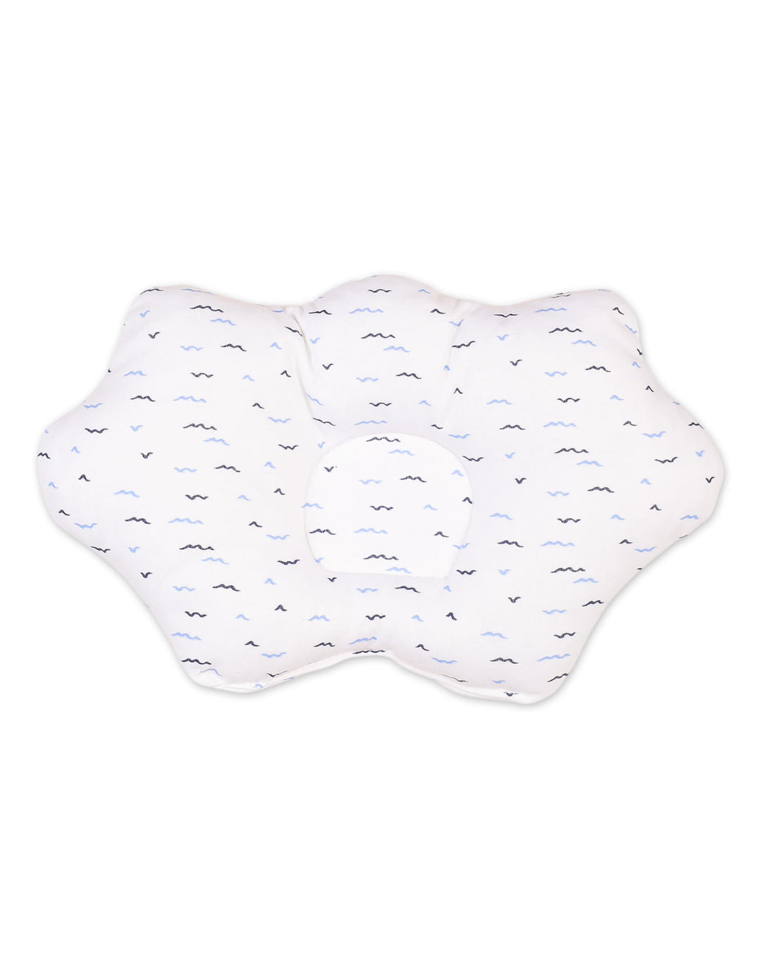 Newborn Boys Head Shaping Pillow Bambies Ocean Birds Printed White at Zubaidas
