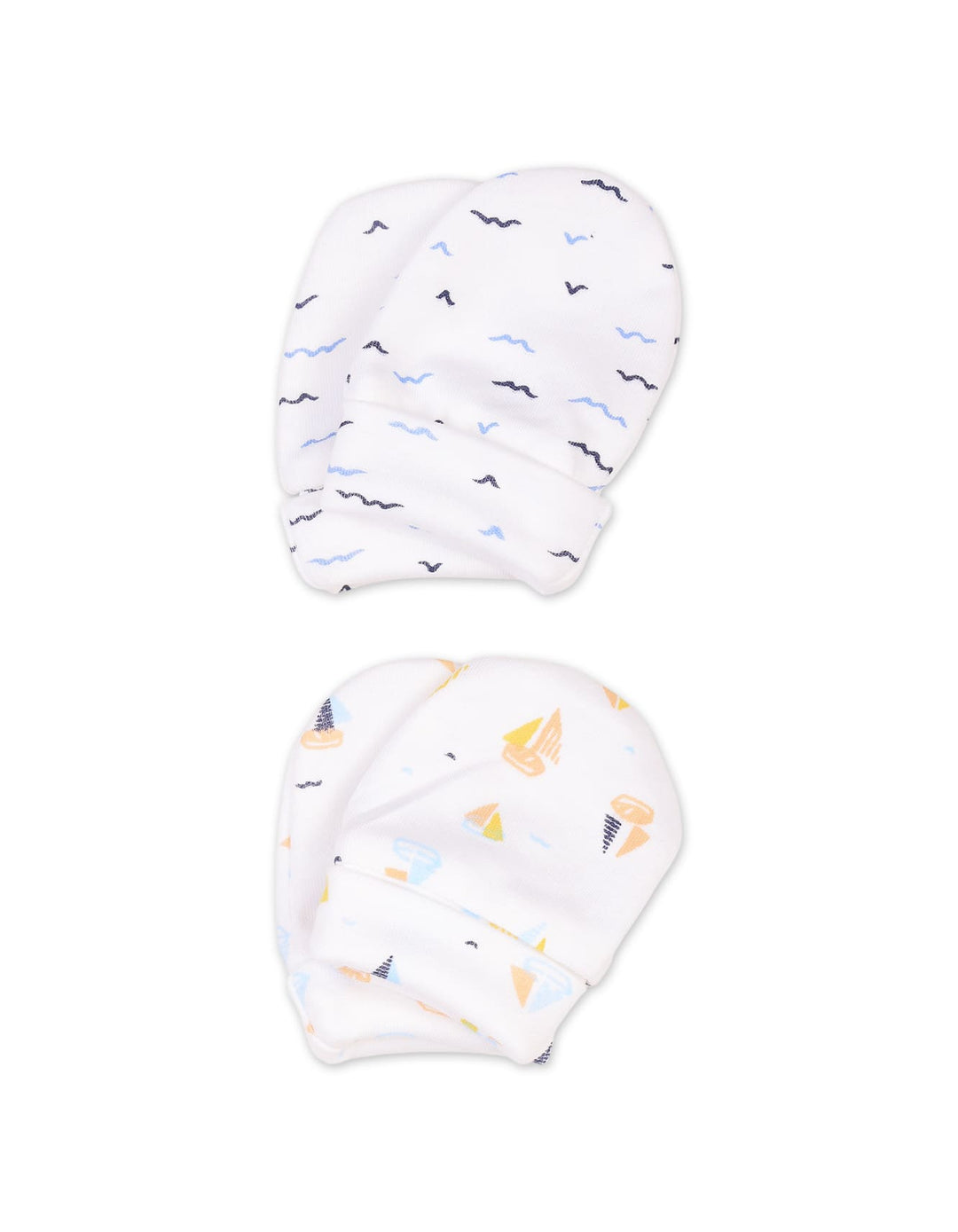 Newborn Boys Mittens Pack of 2 Bambies Ocean at Zubaidas