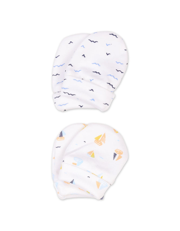 Newborn Boys Mittens Pack of 2 Bambies Ocean at Zubaidas