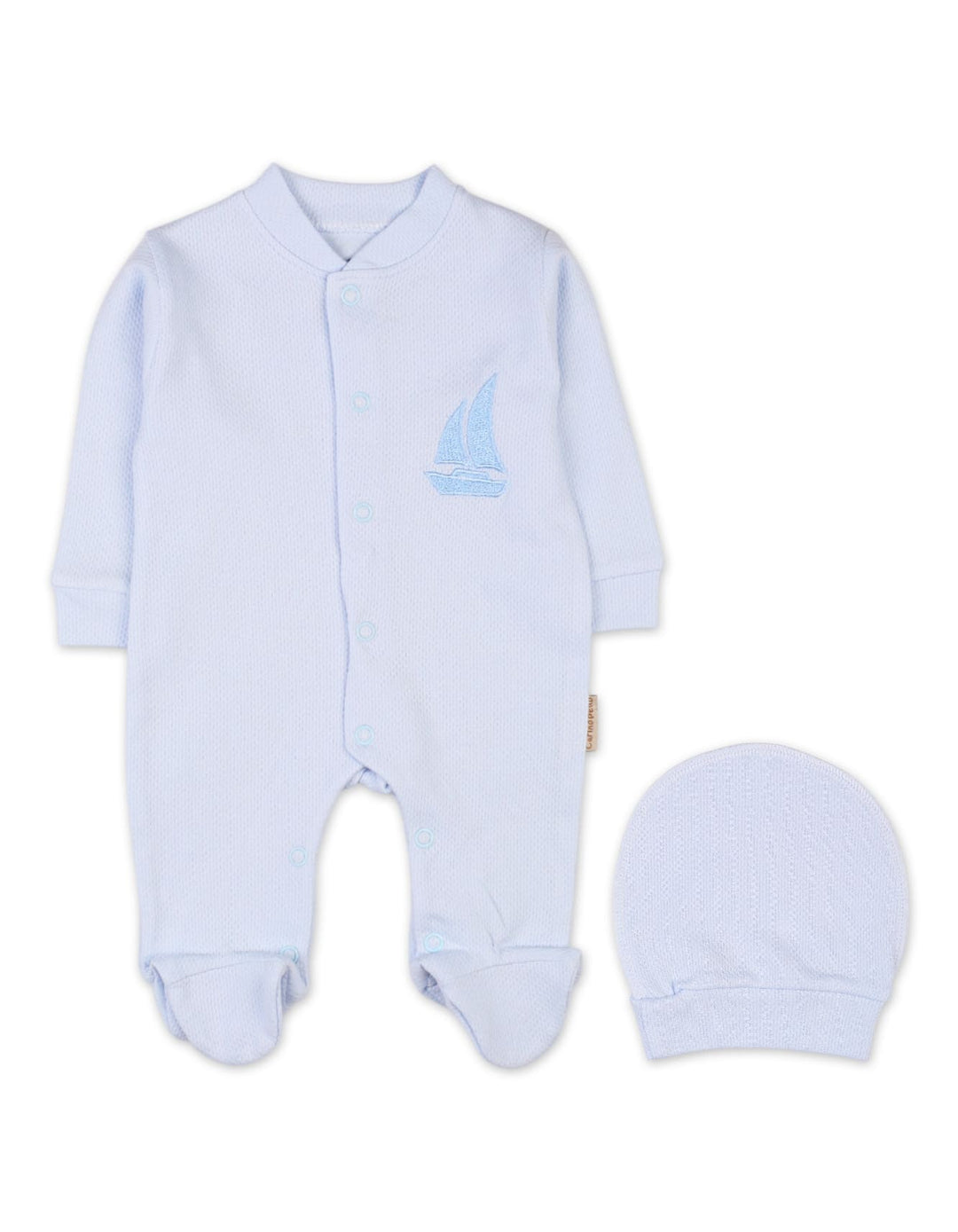 Newborn Baby Boys Rompers with Cap Bambies Blue at Zubaidas