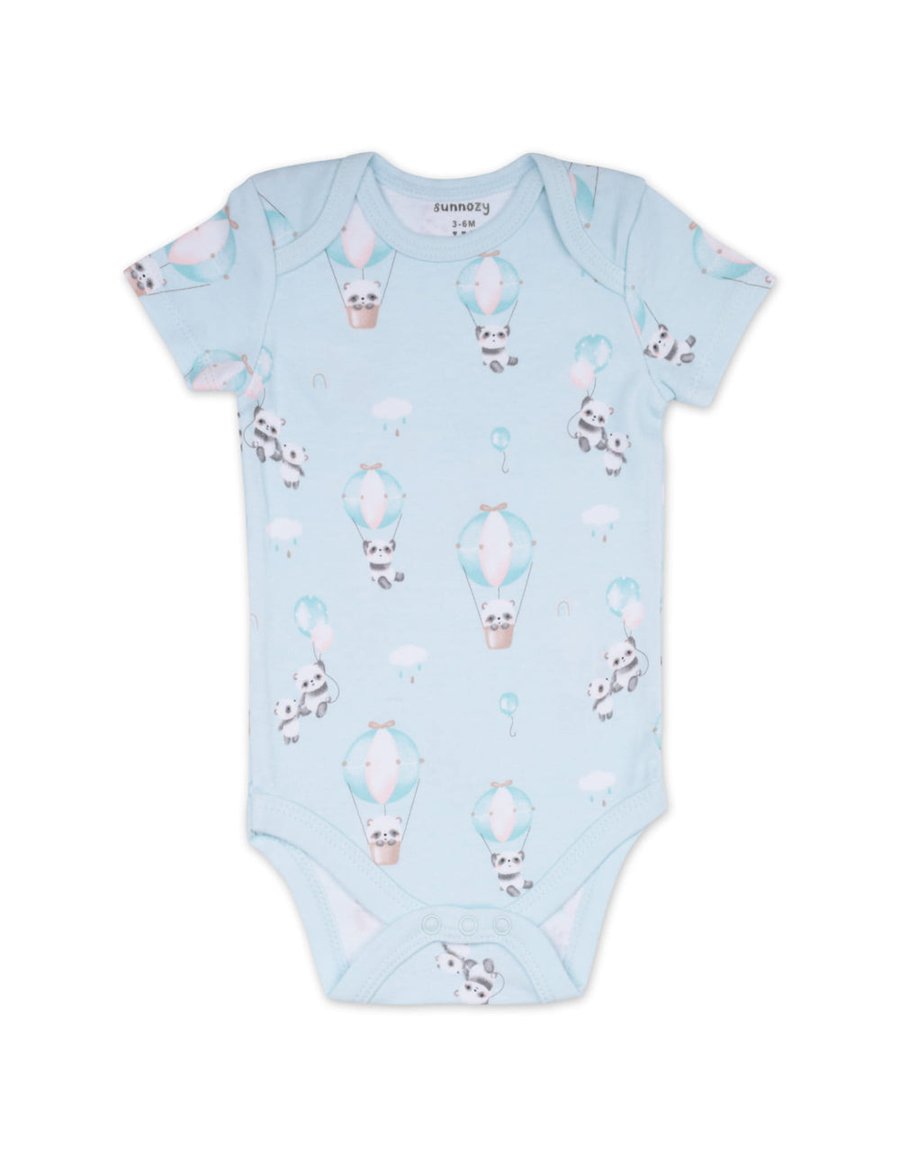 Newborn Boys Short Sleeve Bodysuits Pack of 5 Panda and Bear Print at Zubaidas Official Pakistan