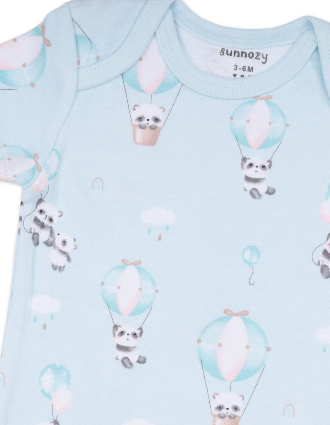Newborn Boys Short Sleeve Bodysuits Pack of 5 Panda and Bear Print at Zubaidas Online Pakistan