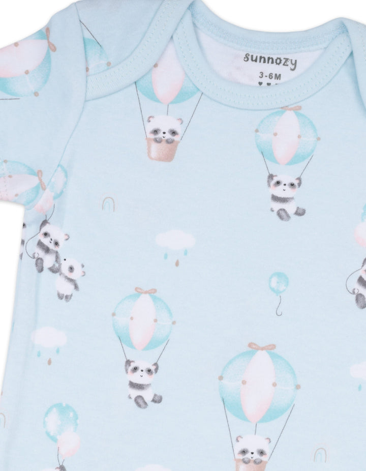 Newborn Boys Short Sleeve Bodysuits Pack of 5 Panda and Bear Print at Zubaidas Online Pakistan