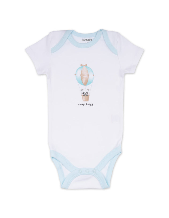 Newborn Boys Short Sleeve Bodysuits Pack of 5 Panda and Bear Print at Zubaidas Best Online Baby and Kids Store in Pakistan