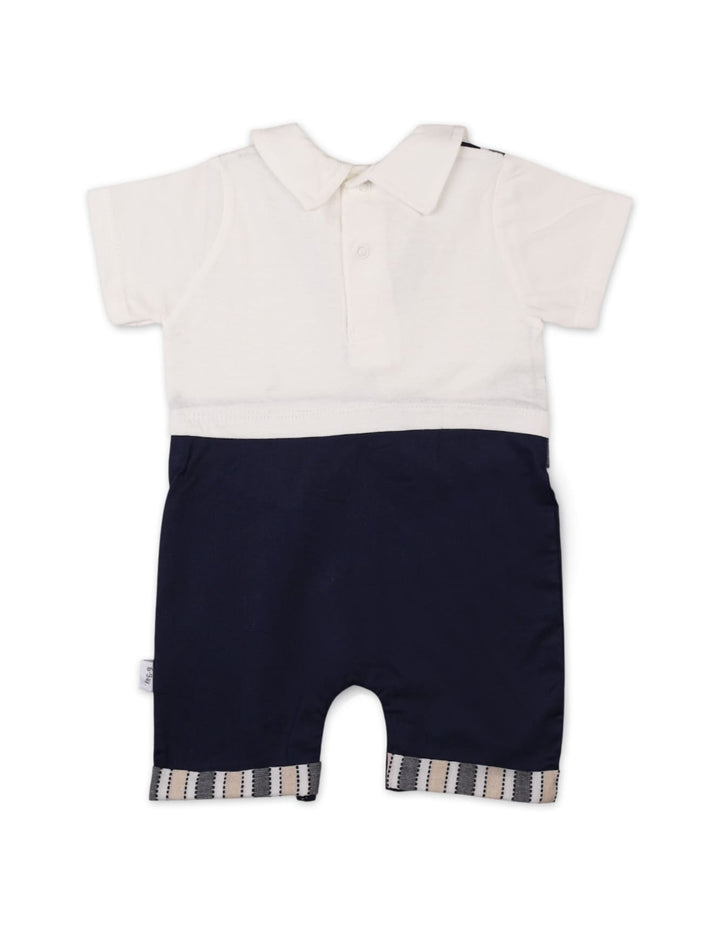 Newborn Boys Summer Romper Beige Premium Turkish Collection at Zubaidas Official Pakistan