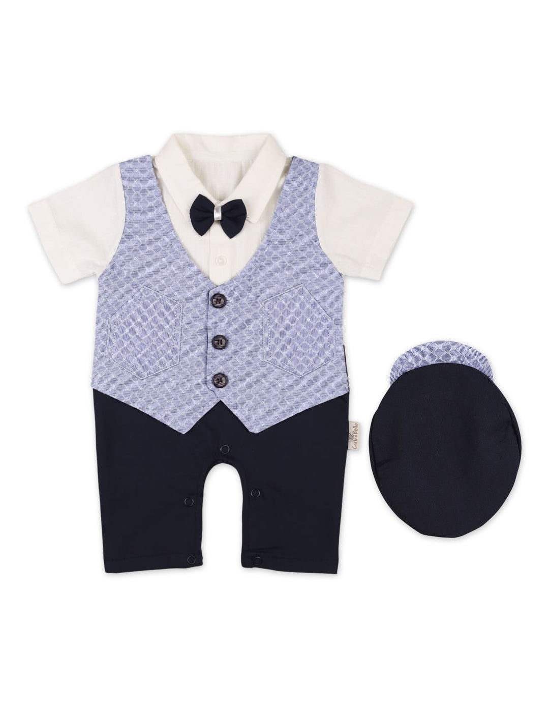Newborn Boys Summer Romper With Cap Premium Turkish Collection at Zubaidas