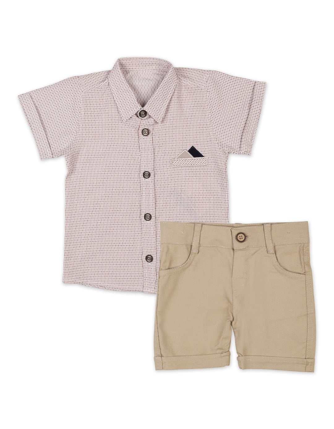 Newborn Boys Summer Suit Beige Premuim Turkish Collection at Zubaidas