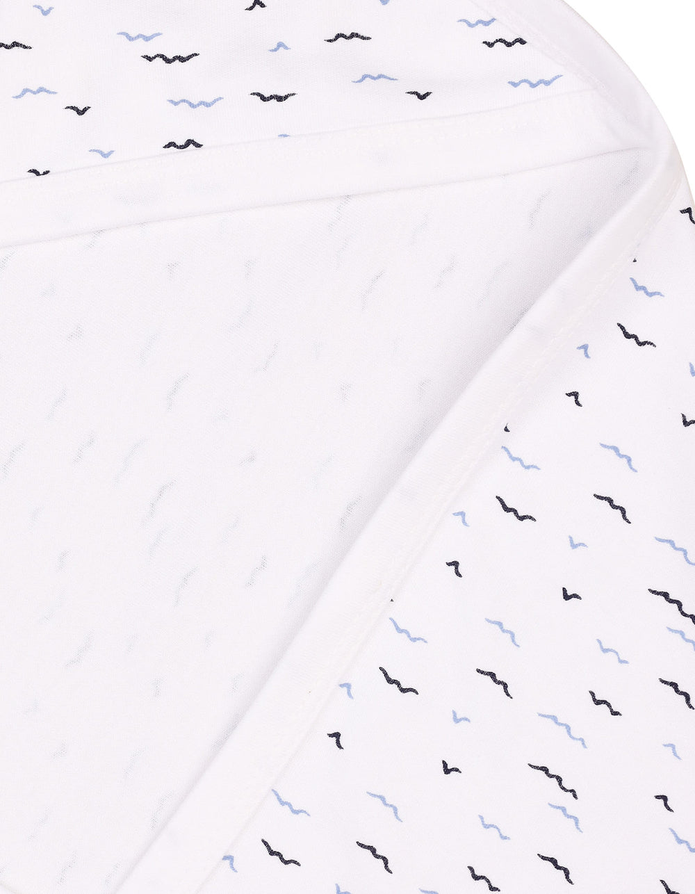 Newborn Boys Wrapping Sheet Bambies Ocean Birds Printed White at Zubaidas Official Pakistan