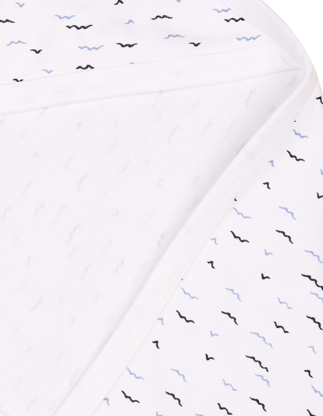 Newborn Boys Wrapping Sheet Bambies Ocean Birds Printed White at Zubaidas Official Pakistan