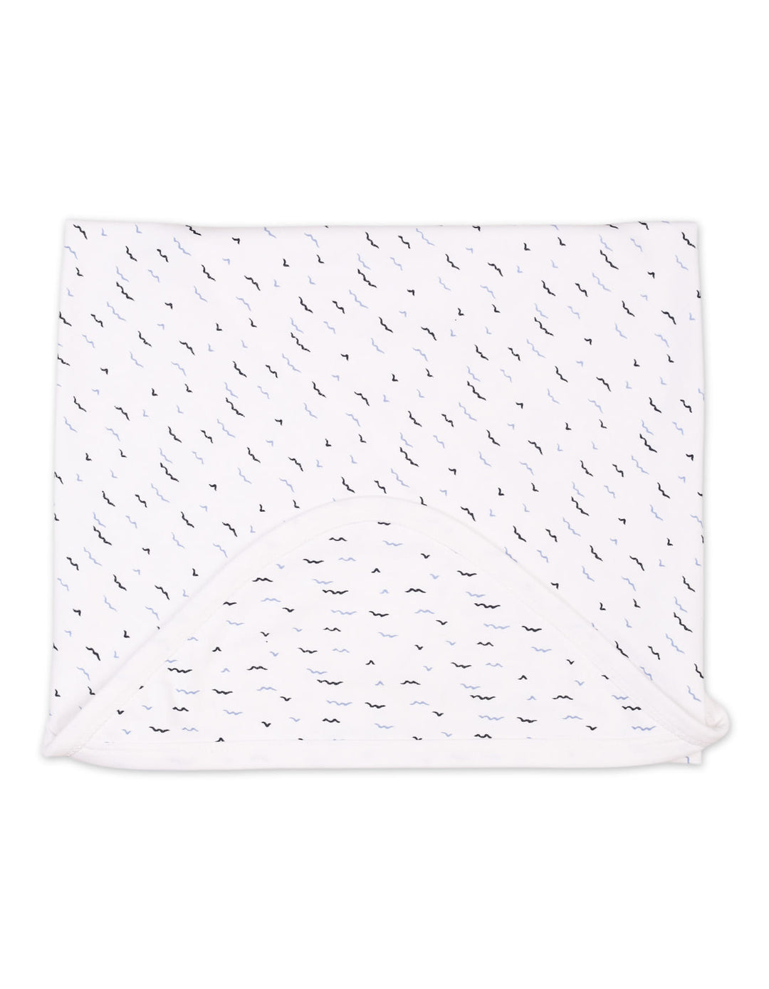 Newborn Boys Wrapping Sheet Bambies Ocean Birds Printed White at Zubaidas Online Pakistan