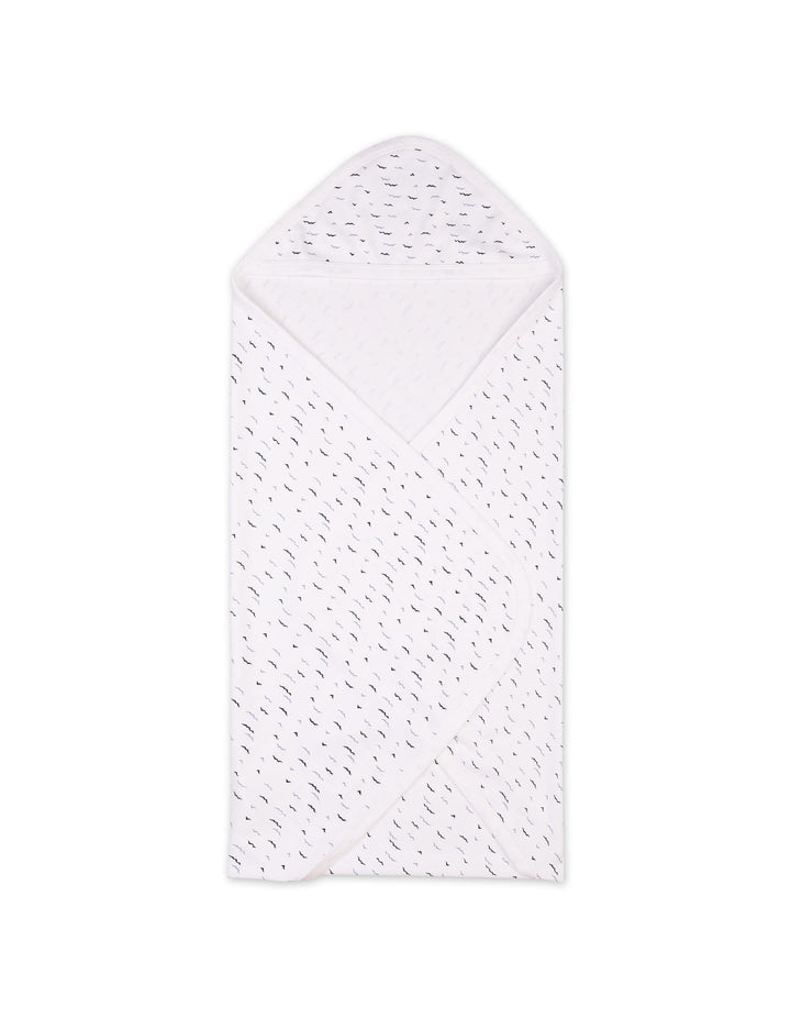 Newborn Boys Wrapping Sheet Bambies Ocean Birds Printed White at Zubaidas