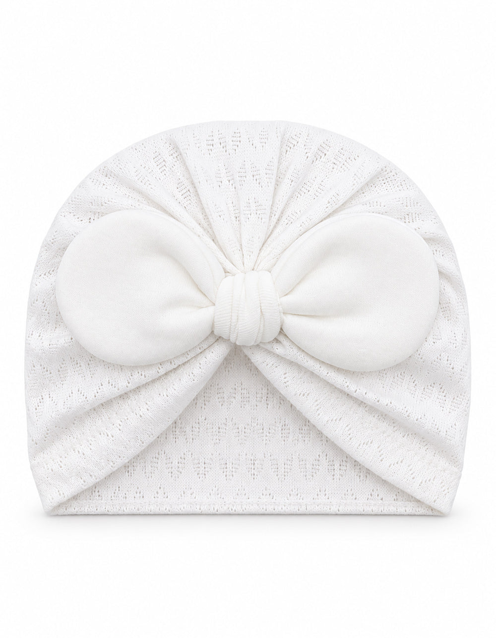 Newborn Cap Bow White at Zubaidas