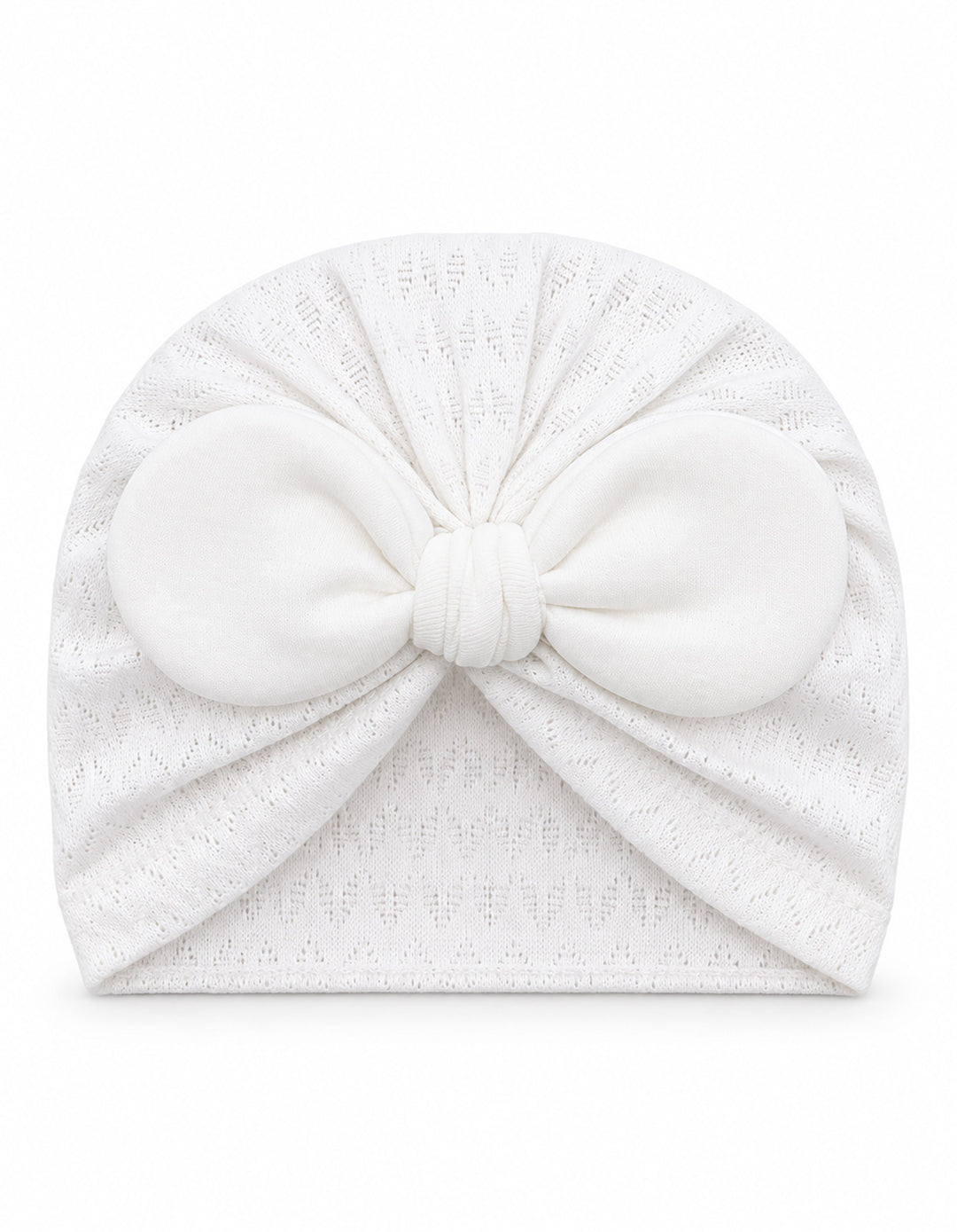 Newborn Cap Bow White at Zubaidas