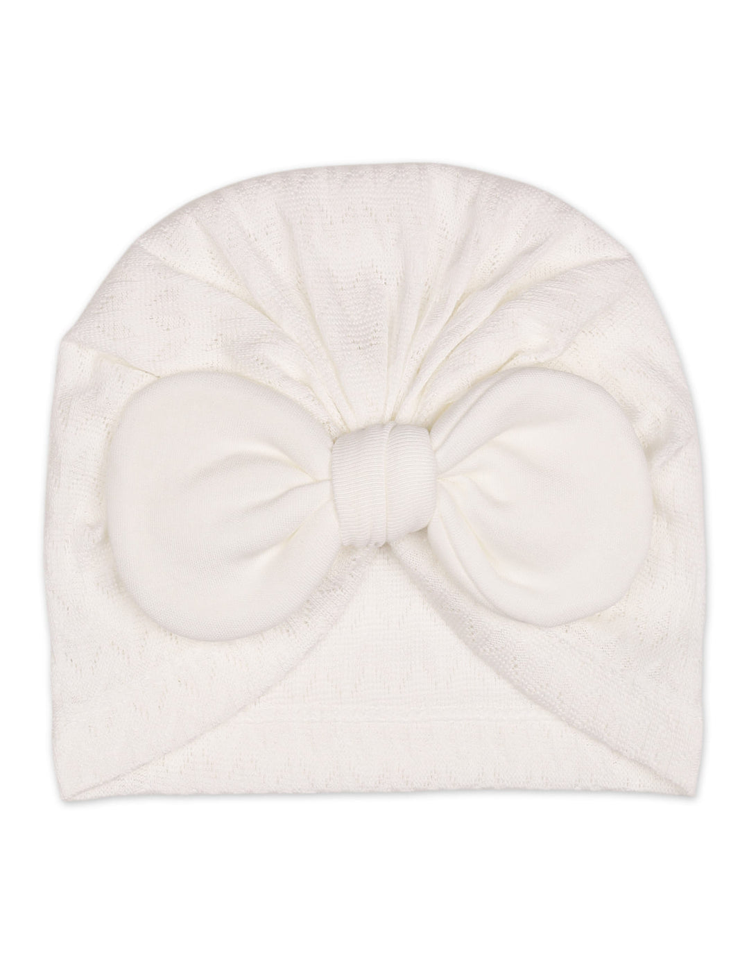 Newborn Cap Bow White at Zubaidas